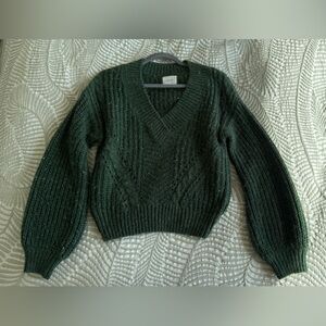 Abercrombie & Fitch Dark Green Crew Neck Sweater